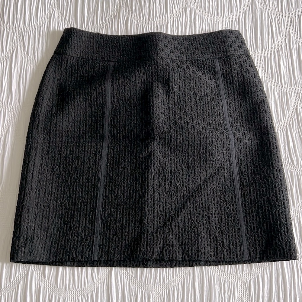 LOFT Satin Stripe Tweed Skirt